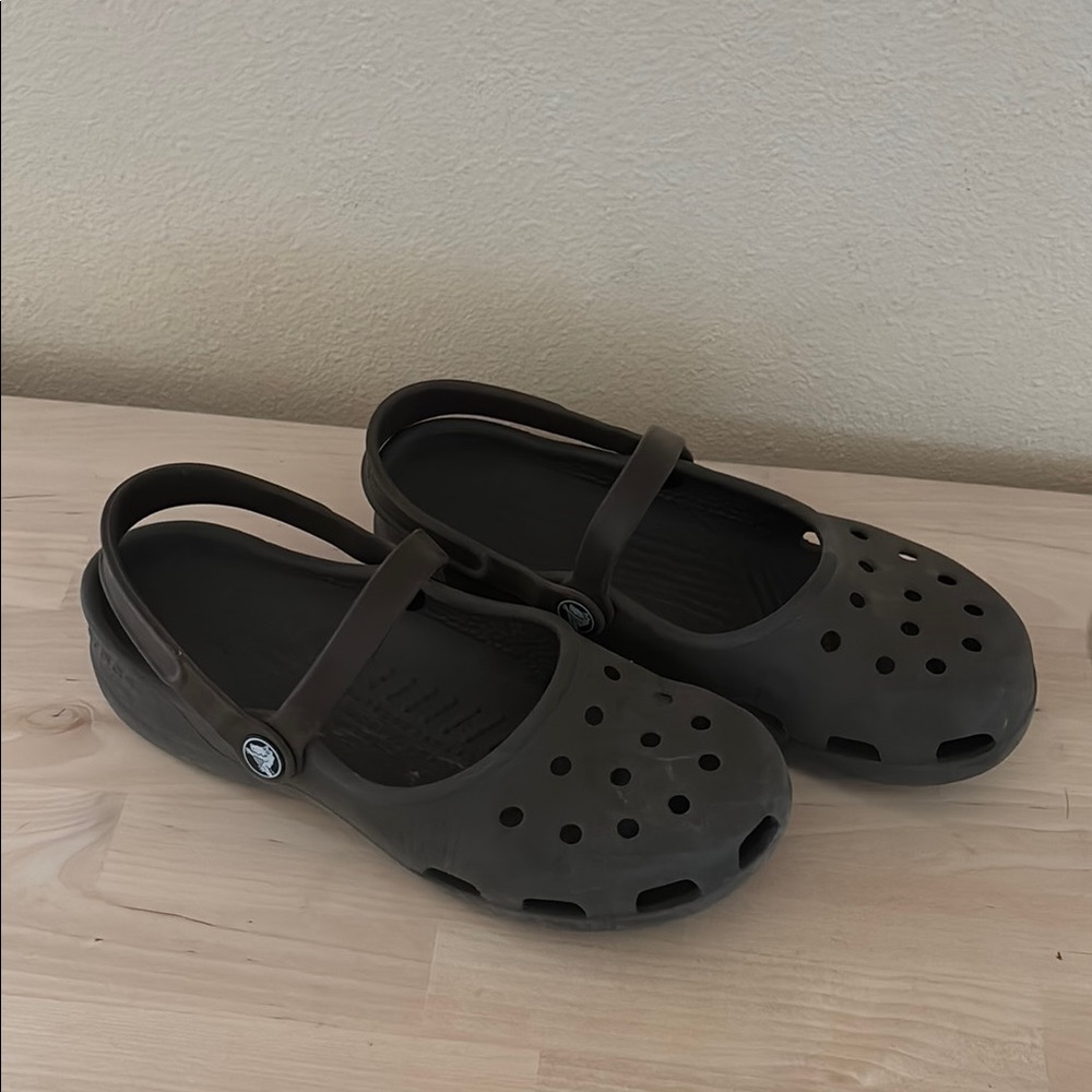 CROCS Brown Sandals with Classic Perforations